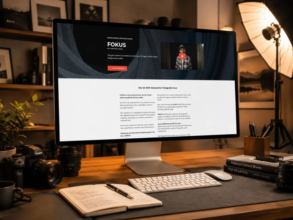 Shootcamp Fokus – Lektion, Audio-Modus und Community